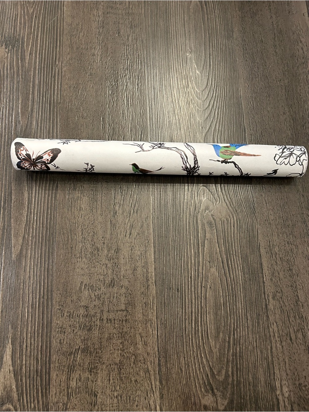 Bird & Butterfly Printed Wallpaper Roll in White